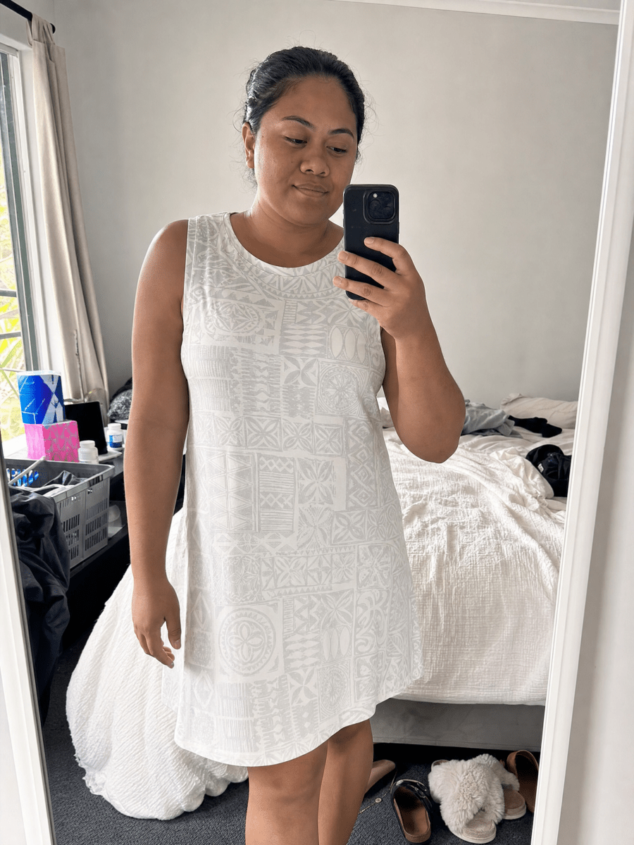 Women's Casual Dress - White Sunday - The Koko Samoa