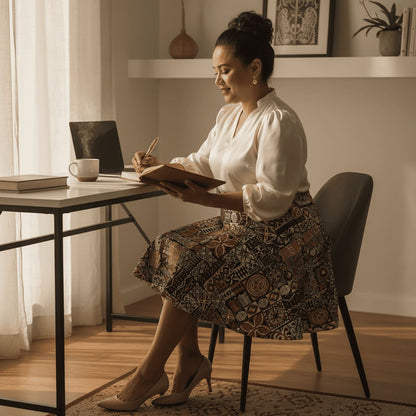 Women's Elei Print Skater Skirt - AU/NZ/USA - The Koko Samoa