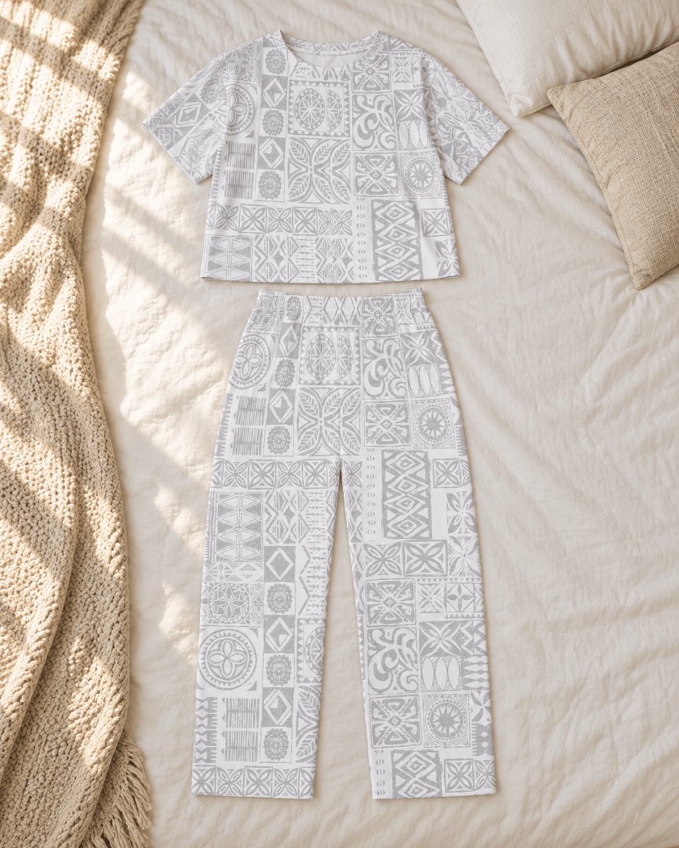 Women's Pyjama Pants - White Sunday - The Koko Samoa