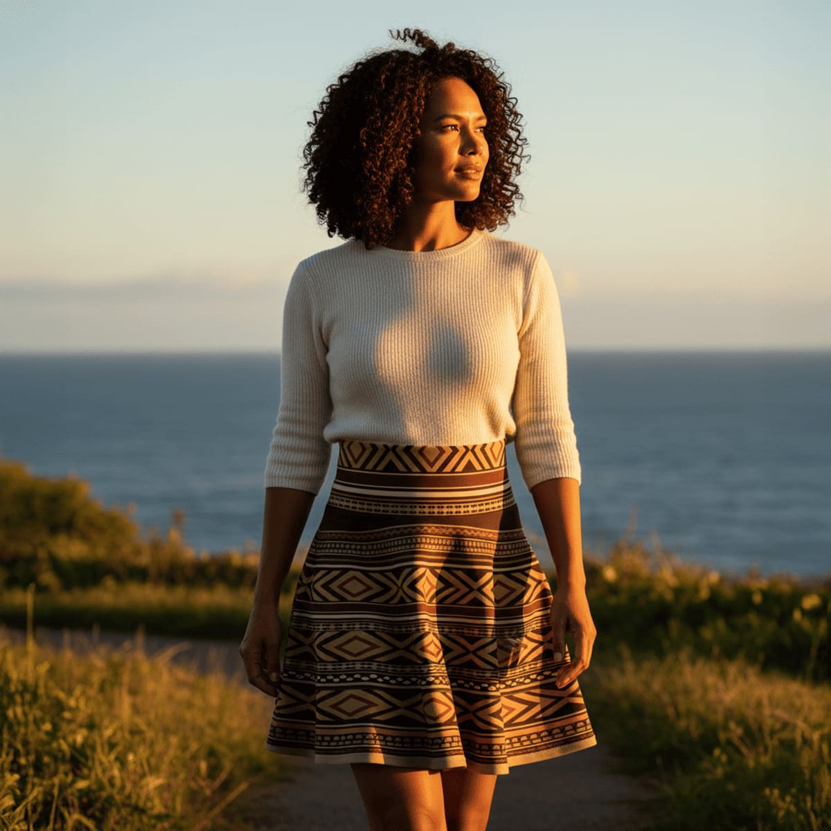 Women's Skater Skirt - Siapo - AU/NZ/USA - The Koko Samoa