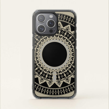 WOYC PasifikaOne MagSafe clear case for iPhone 16 featuring Fiji Reversed design, transparent protective cover with MagSafe compatibility