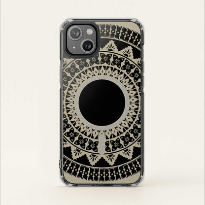 WOYC PasifikaOne MagSafe clear case for iPhone 16 with Fiji Reversed design, transparent Magsafe protective cover.