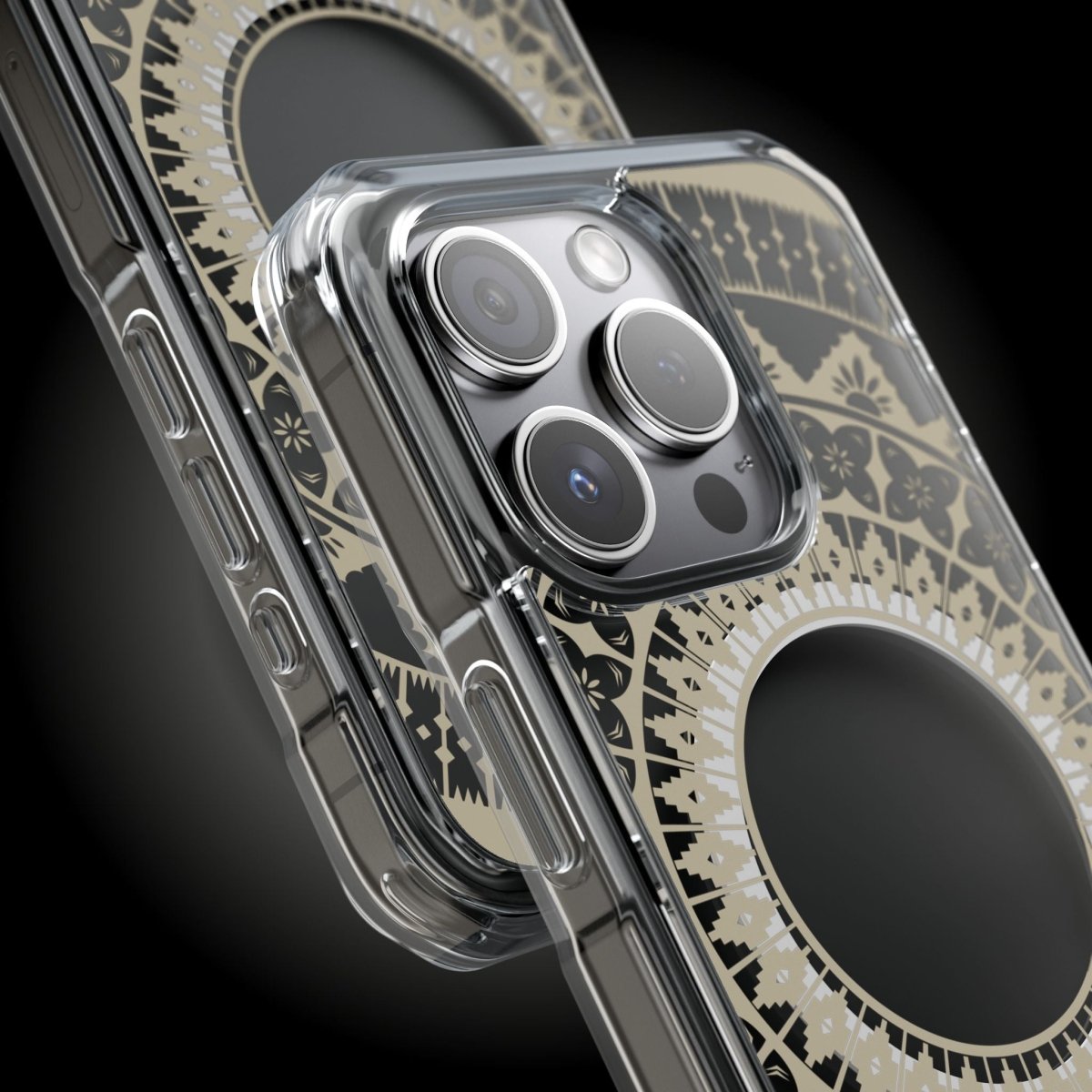 WOYC PasifikaOne MagSafe clear case for iPhone 16 with Fiji Reversed design, transparent protective case for MagSafe compatibility