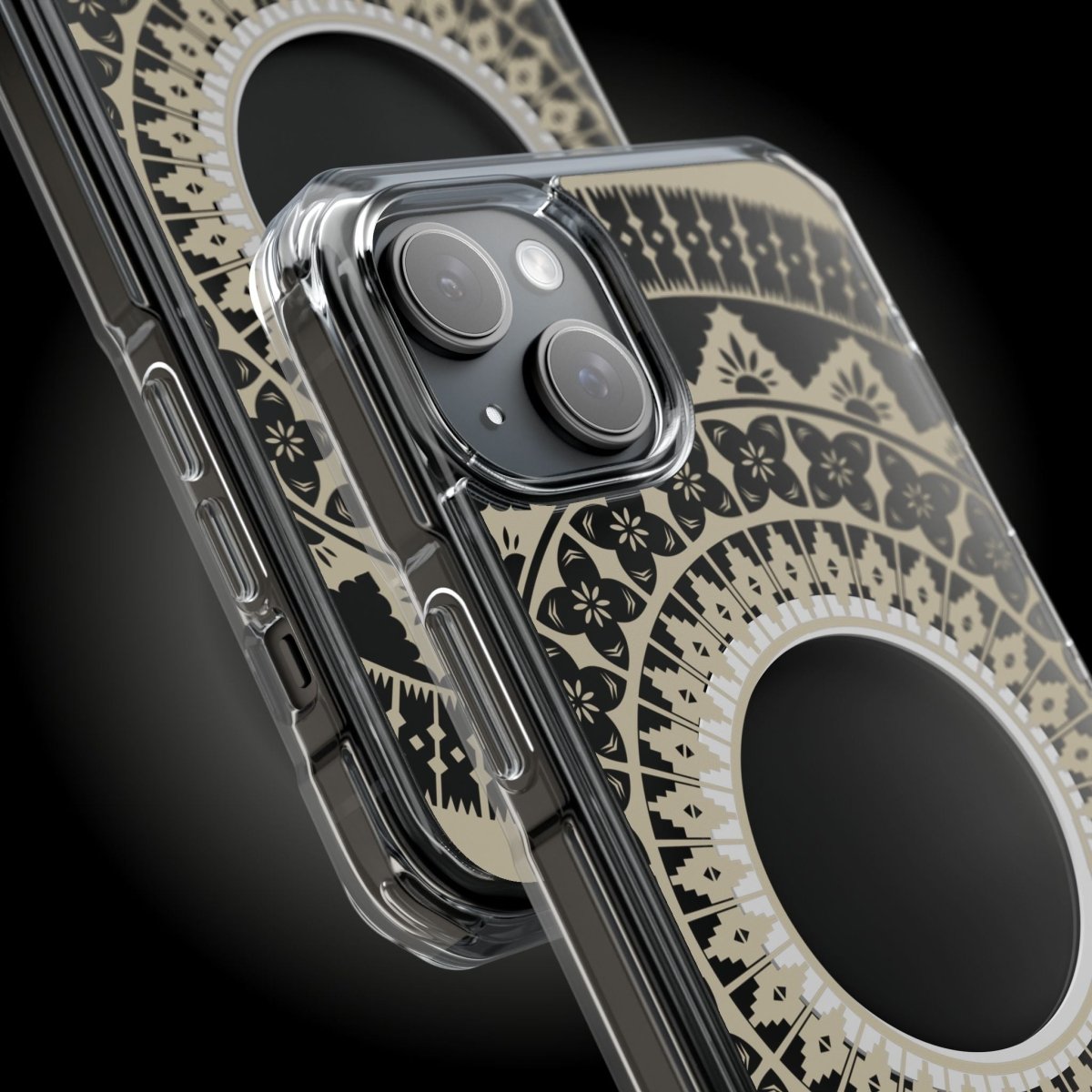 WOYC PasifikaOne MagSafe clear case for iPhone 16 with Fiji Reversed design, transparent protective cover for MagSafe compatibility