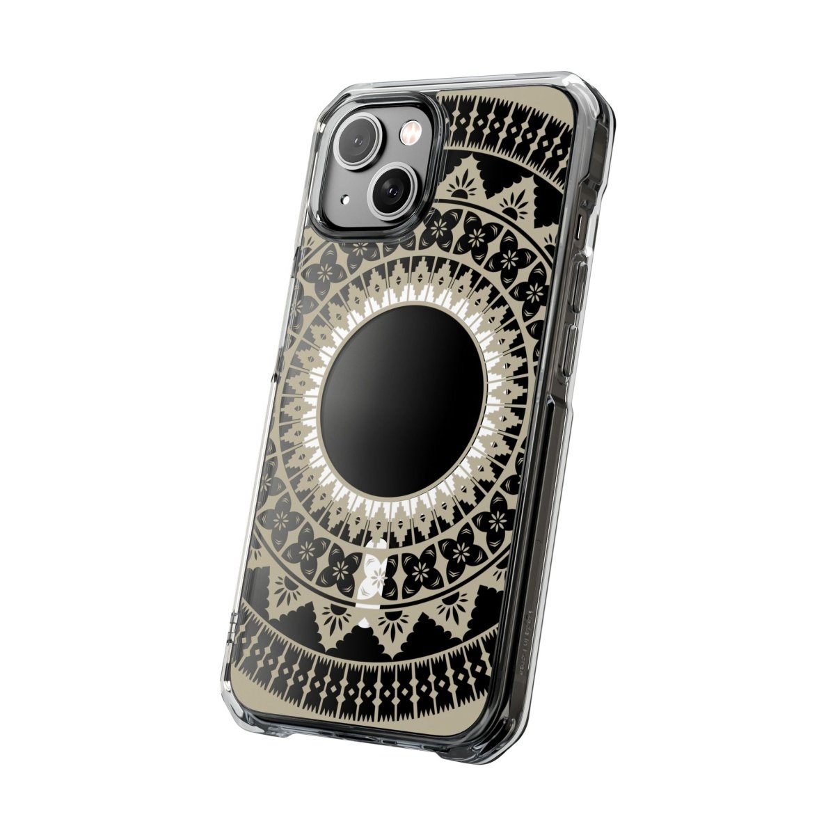 WOYC PasifikaOne MagSafe clear case for iPhone 16 featuring Fiji reversed design, transparent protective MagSafe compatible case.
