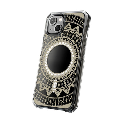 WOYC PasifikaOne MagSafe clear case for iPhone 16 featuring Fiji reversed design, transparent protective MagSafe compatible case.