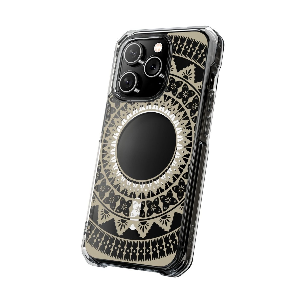 WOYC PasifikaOne MagSafe clear case for iPhone 16 featuring Fiji Reversed design, transparent protective iPhone MagSafe case.