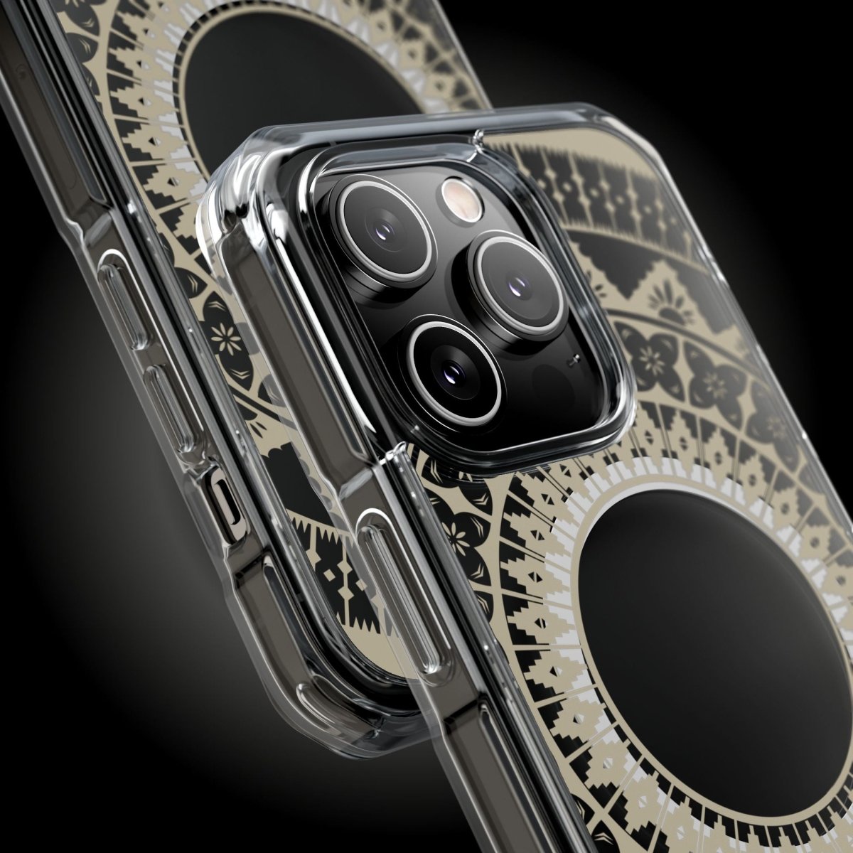 WOYC PasifikaOne MagSafe clear case for iPhone 16 with Fiji Reversed design, transparent protective cover for MagSafe compatibility