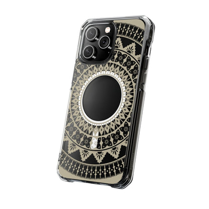 WOYC PasifikaOne MagSafe clear case for iPhone 16 featuring Fiji Reversed design, transparent and protective.