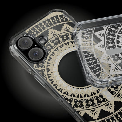 WOYC PasifikaOne MagSafe clear case for iPhone 16 with Fiji Reversed design, transparent protective cover for MagSafe compatible phones