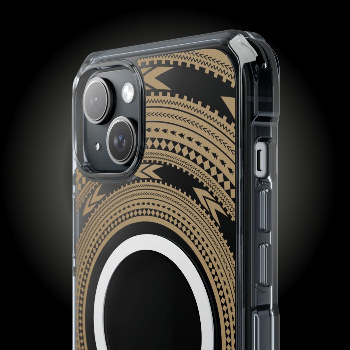 PasifikaOne MagSafe clear case for iPhone 16 featuring a Pea Reversed design, transparent protective cover.