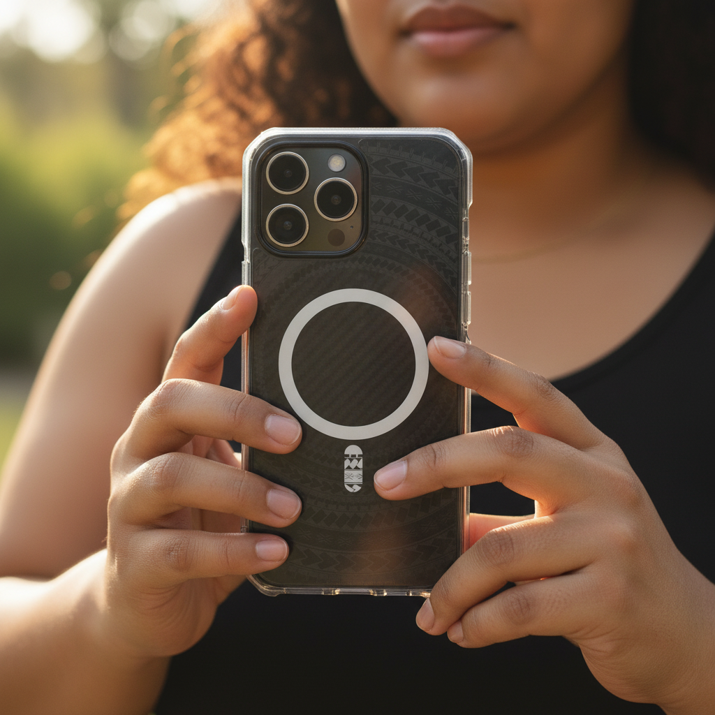 PasifikaOne MagSafe iPhone ClearCase - Samoan Black - AU/NZ/USA