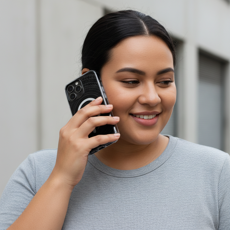PasifikaOne MagSafe iPhone ClearCase - Samoan Black - AU/NZ/USA
