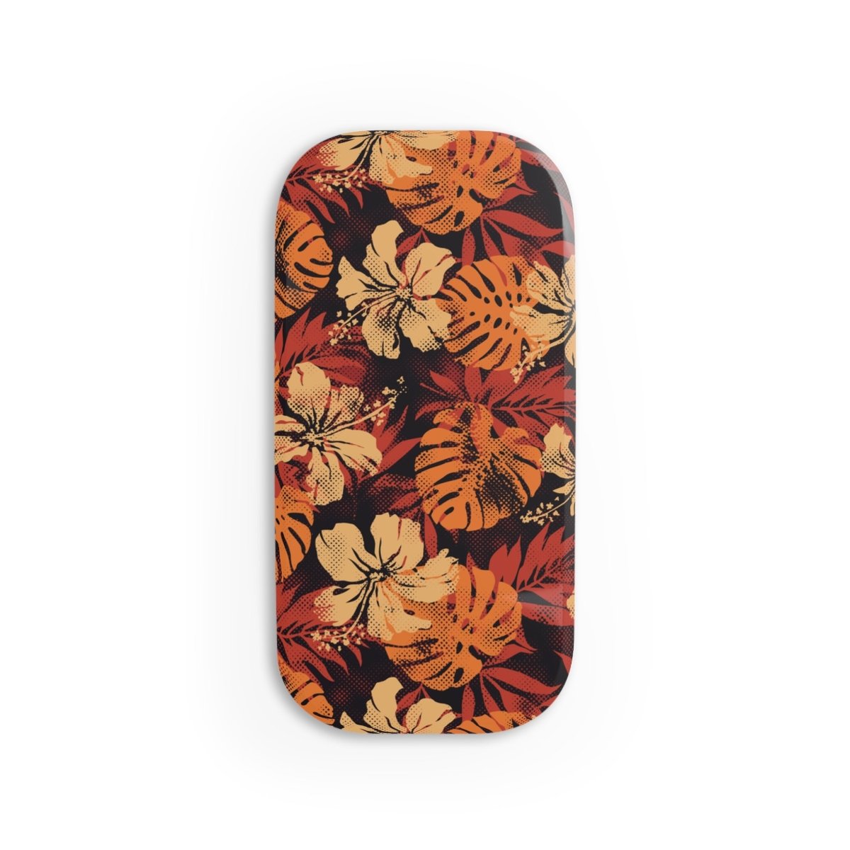 White glossy WOYC Lalomanu phone grip stand, versatile for AU, NZ, and USA, with a sleek, ergonomic design.