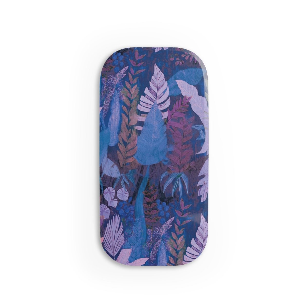 White glossy phone grip stand by WOYC featuring lavender palms design, ideal for AU, NZ, and USA phone models.