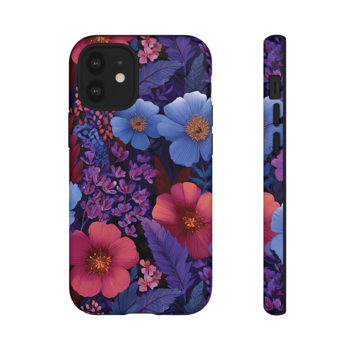 WOYC iPhone Tough Phone Case in Lavender Tropics for iPhone 17, glossy and durable protective cover for AU, NZ, and USA.