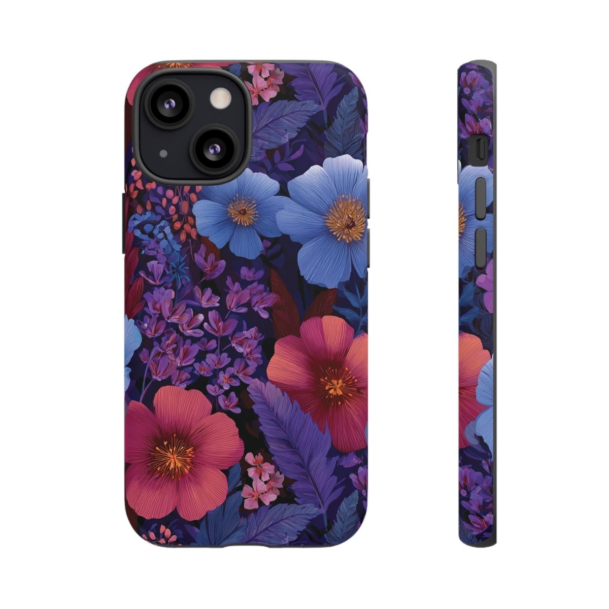 WOYC iPhone Tough Phone Case in Lavender Tropics for iPhone 17, glossy finish, protective rugged design for AU, NZ, and USA.