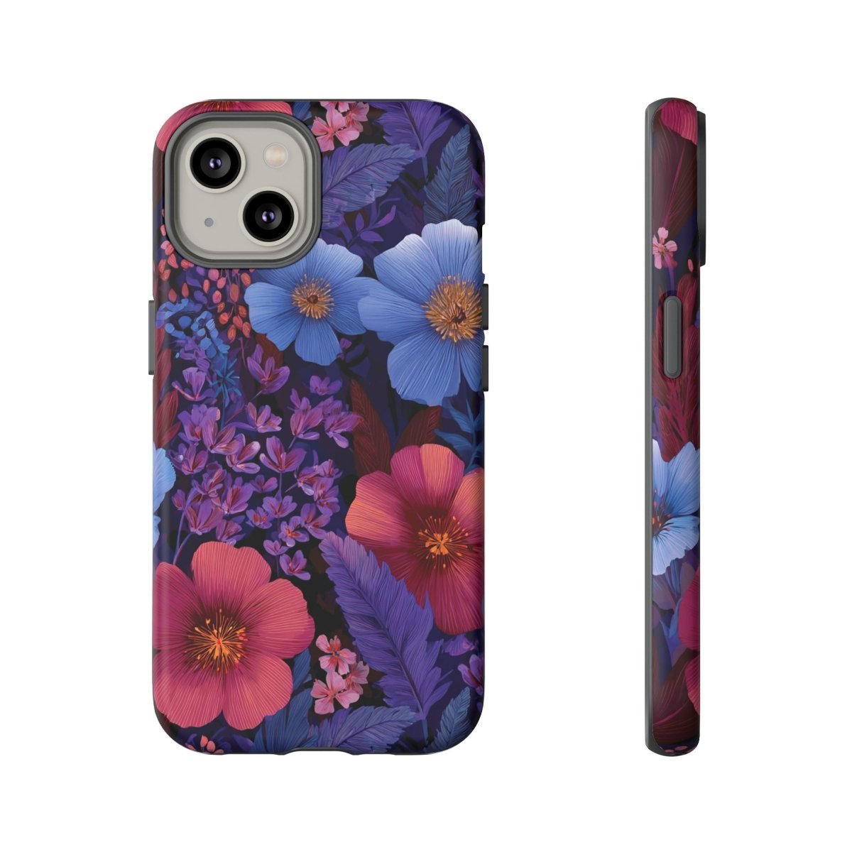 WOYC iPhone Tough Phone Case in Lavender Tropics for iPhone 17, glossy finish, durable protective design.