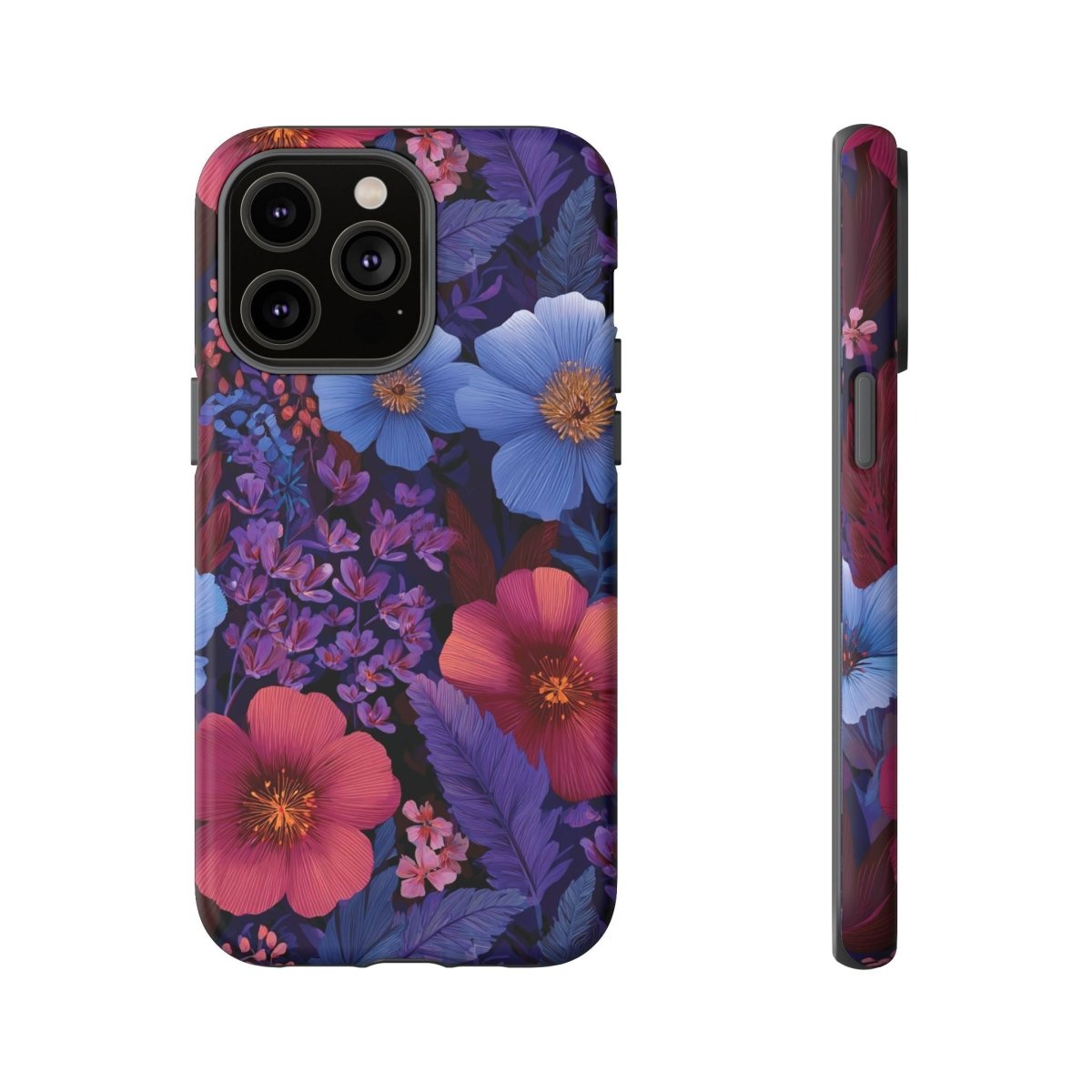 WOYC iPhone Tough Phone Case in Lavender Tropics for iPhone 17, glossy finish, designed for durability and protection.