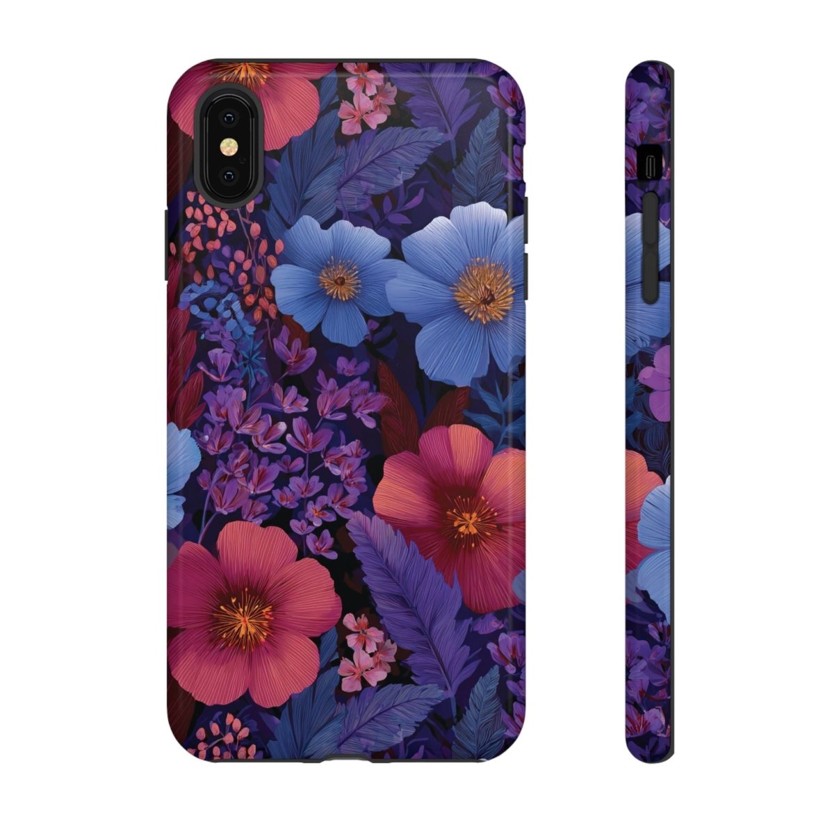 WOYC tough phone case for iPhone 17 in Lavender Tropics design, glossy finish, protective and durable for AU, NZ, and USA markets.