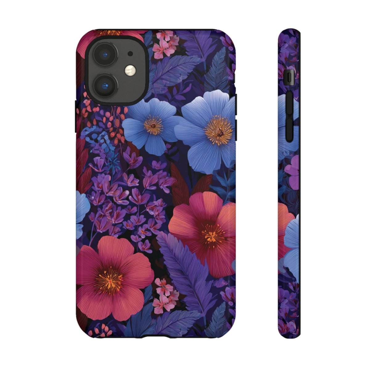 WOYC iPhone Tough Phone Case in Lavender Tropics for iPhone 17, glossy finish, protective rugged design, suitable for AU/NZ/USA.