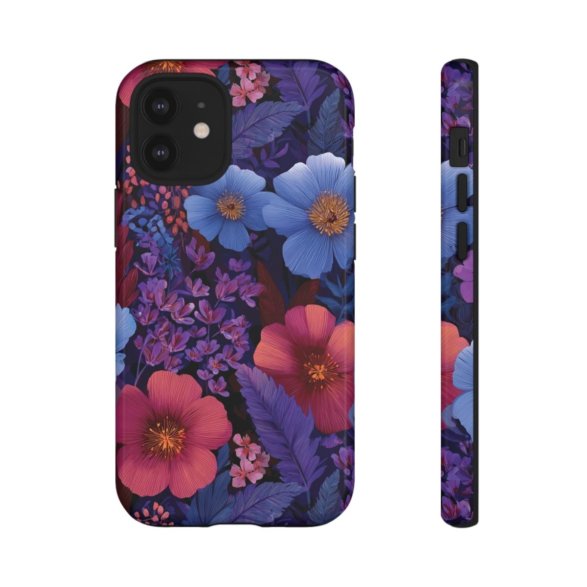 Lavender Tropics iPhone Tough Phone Case by WOYC for iPhone 17, glossy and durable protective cover with tropical design.