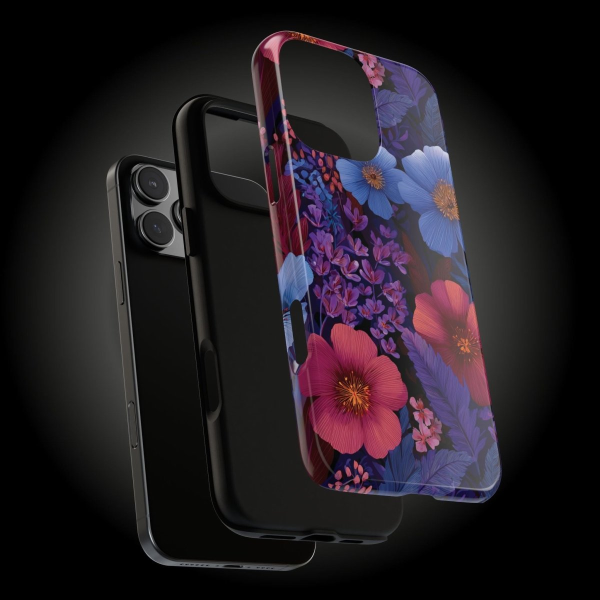WOYC iPhone Tough Phone Case in Lavender Tropics for iPhone 17, glossy finish, rugged protection, suitable for AU, NZ, and USA.