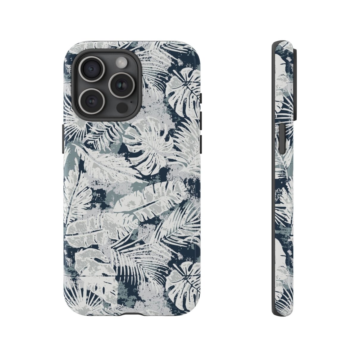 WOYC iPhone Tough Phone Case Tiavi Mist for iPhone 17, glossy finish, rugged protective cover in blue-gray tones.