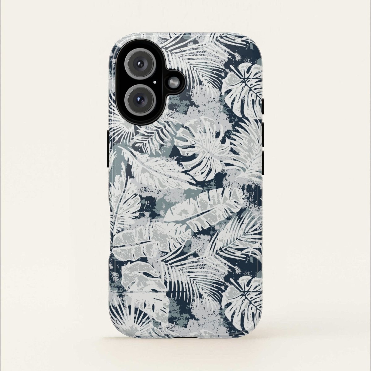 Glossy iPhone 17 tough phone case by WOYC in Tiavi Mist color, designed for durability and protection.