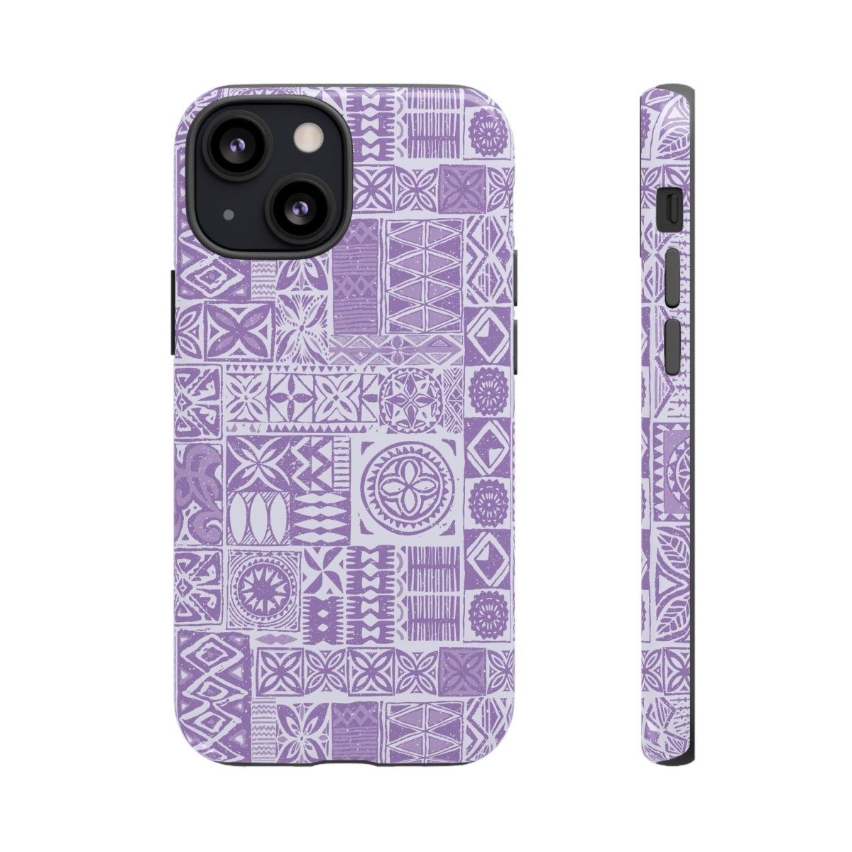 Lavender Elei tough phone case for iPhone 17, glossy finish, durable Printify brand protection for AU, NZ, and USA.