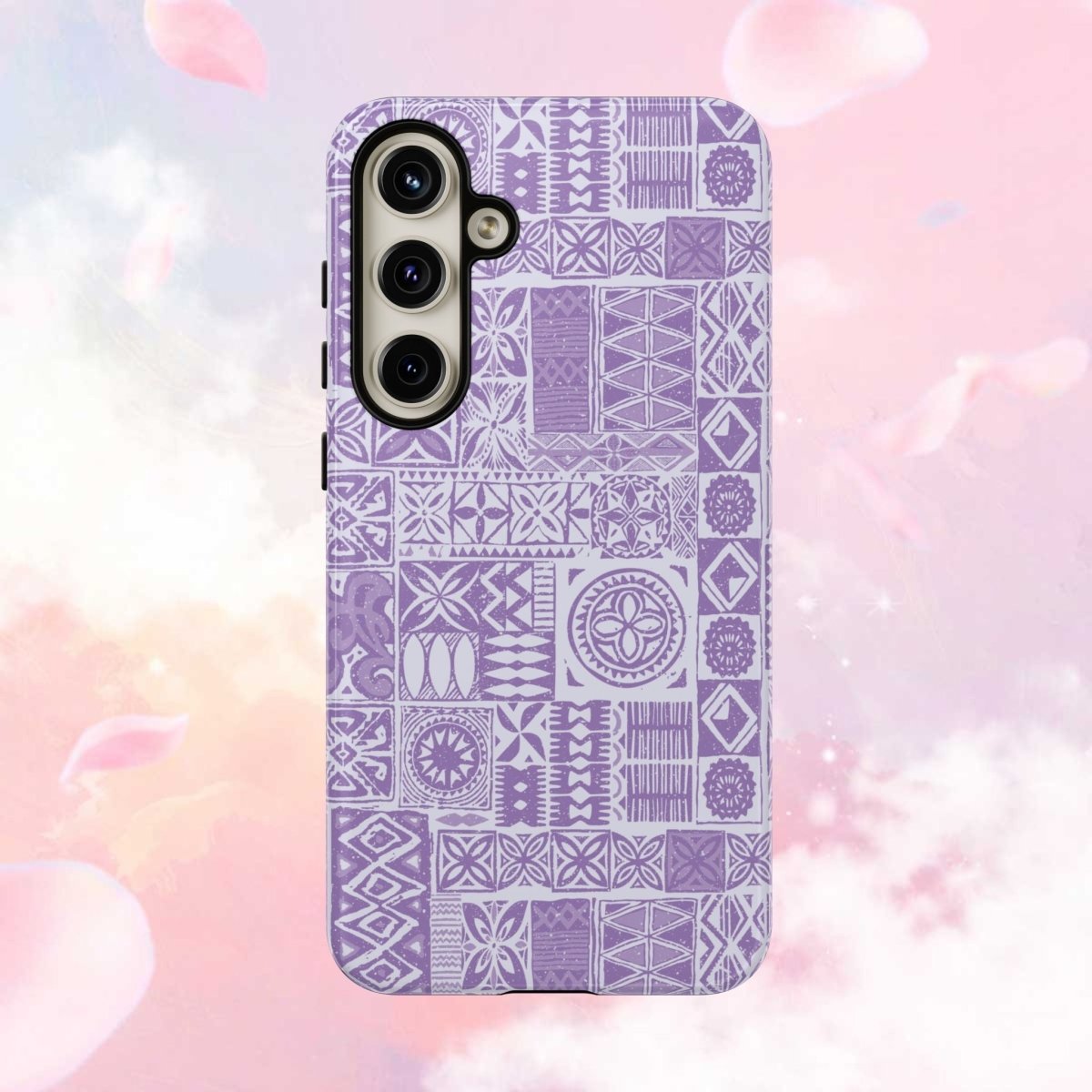 Lavender Elei tough phone case for iPhone 17, glossy protective cover by Printify, designed for AU, NZ, and USA markets.