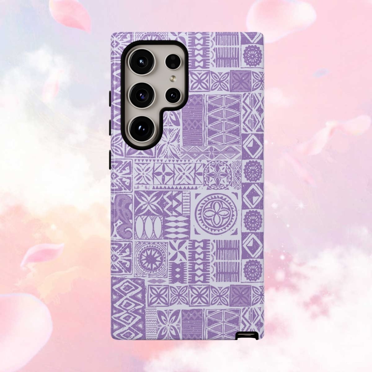 Lavender Elei tough phone case for iPhone 17 from Printify, glossy finish, durable protection for AU, NZ, and USA models.