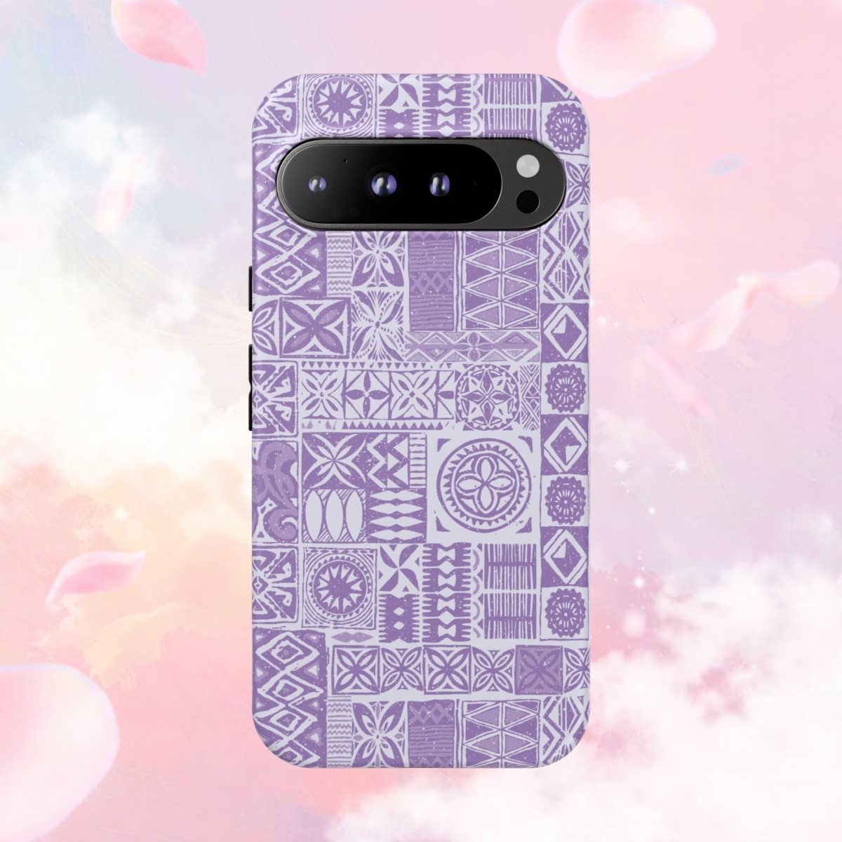Lavender Elei tough phone case for iPhone 17, glossy protective cover by Printify, suitable for AU, NZ, and USA markets.