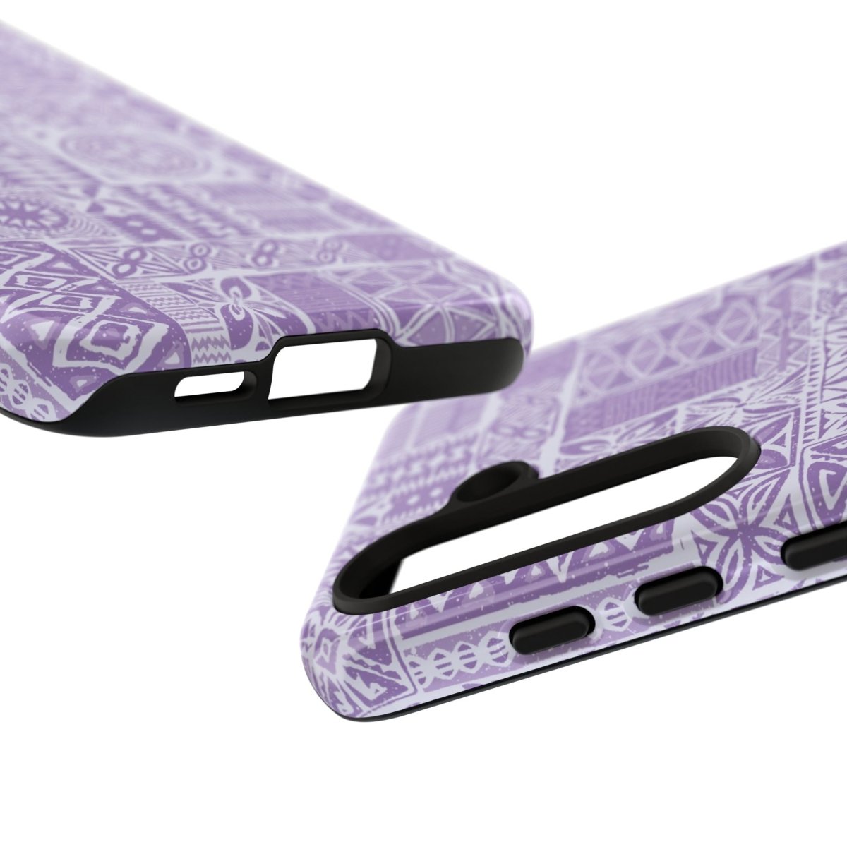 Lavender Elei tough phone case for iPhone 17 by Printify, glossy protective cover with vibrant lavender design.
