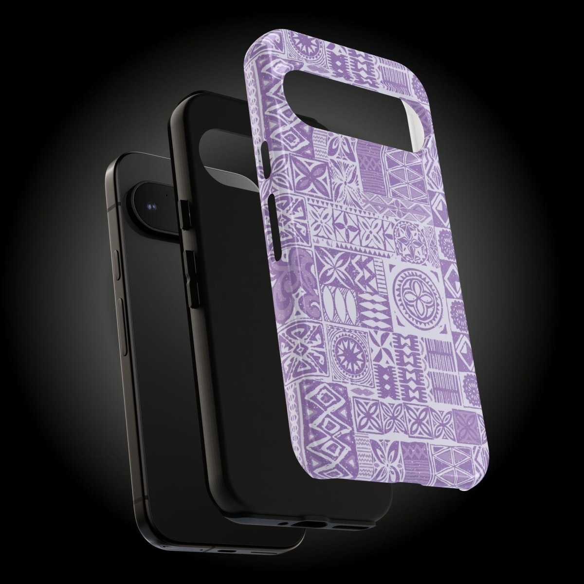 Lavender Elei tough phone case for iPhone 17, glossy finish, durable Printify brand protection for AU, NZ, and USA.