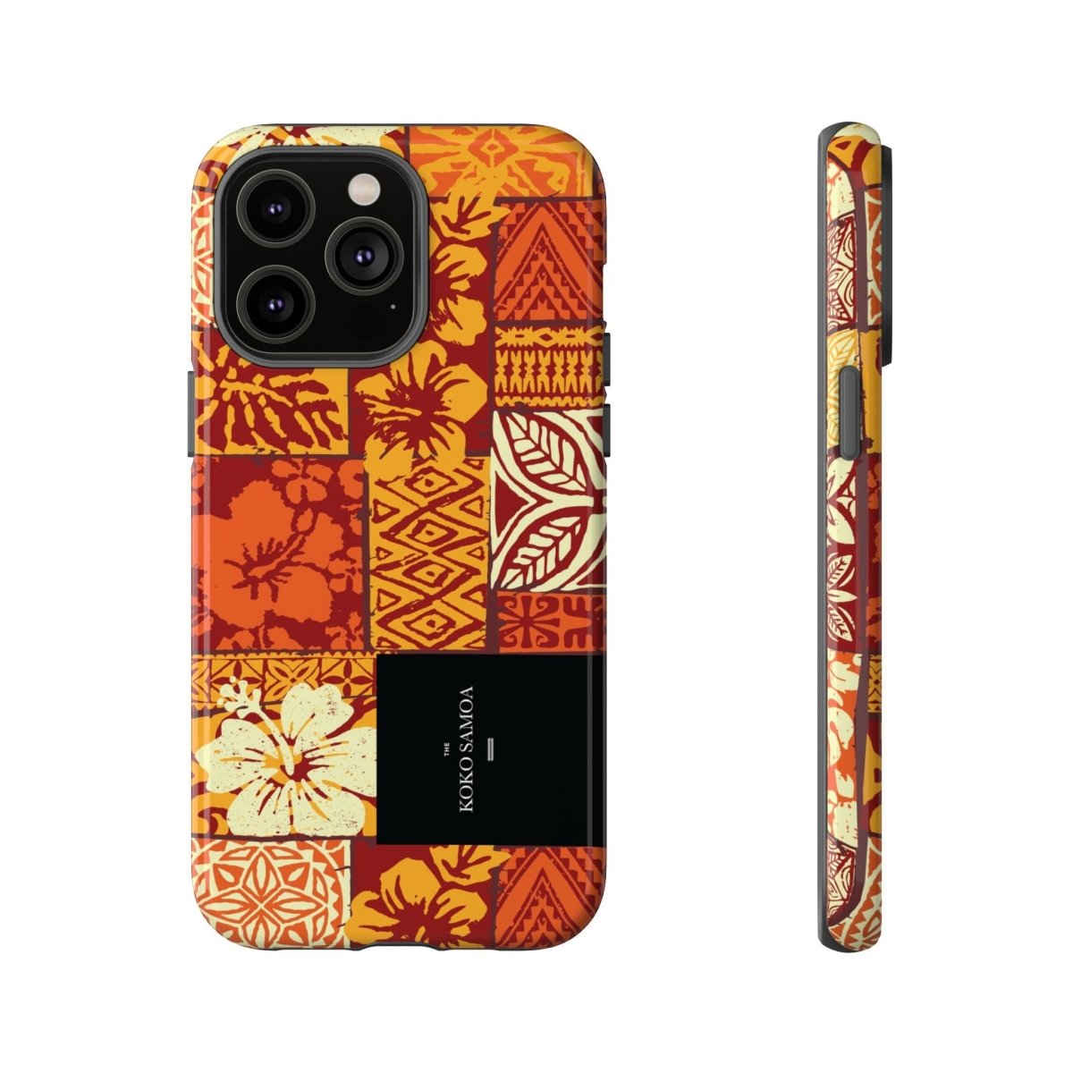 Glossy Tough Phone Case by Printify featuring Sataoa Sunrise design for iPhone 17, suitable for AU, NZ, and USA regions.