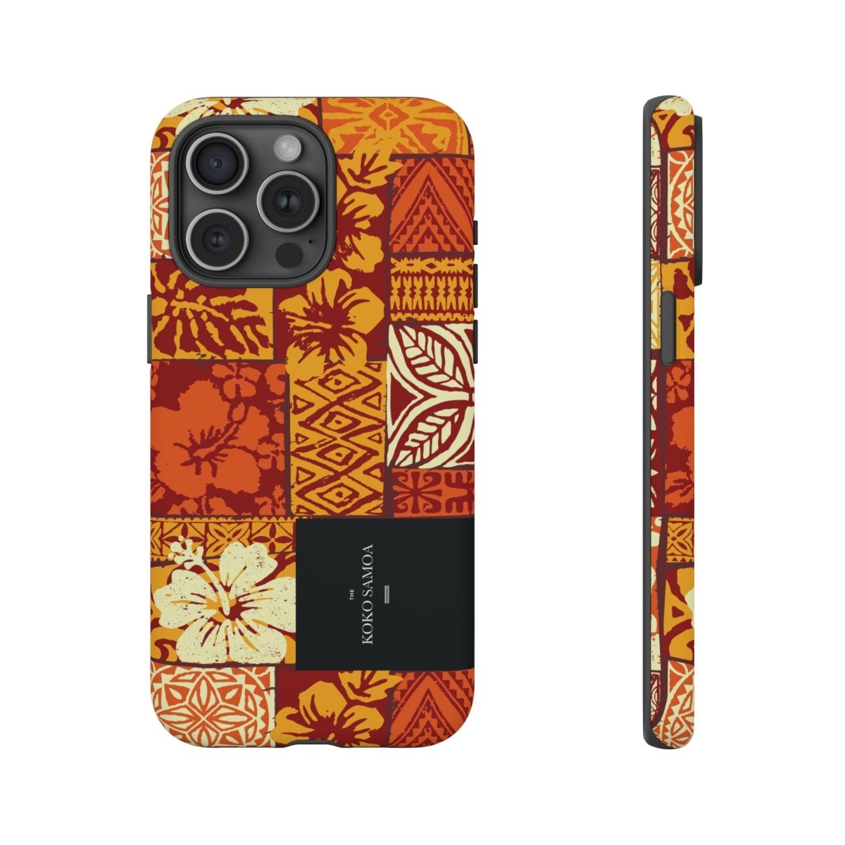 Glossy tough phone case for iPhone 17 featuring the Sataoa Sunrise design by Printify, suitable for AU, NZ, and USA regions.