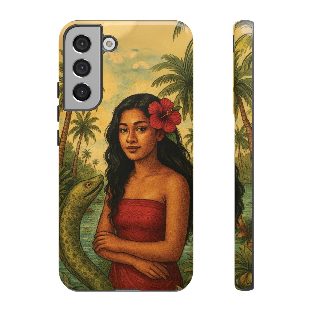 Glossy Tough Phone Case for iPhone 17 by WOYC featuring Sina & The Eel design, designed for AU/NZ/USA regions.