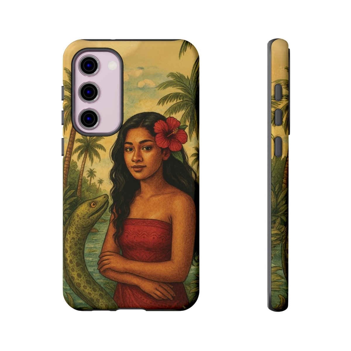 Glossy Tough Phone Case for iPhone 17 by WOYC featuring Sina & The Eel design, durable protective cover for AU, NZ, and US markets.