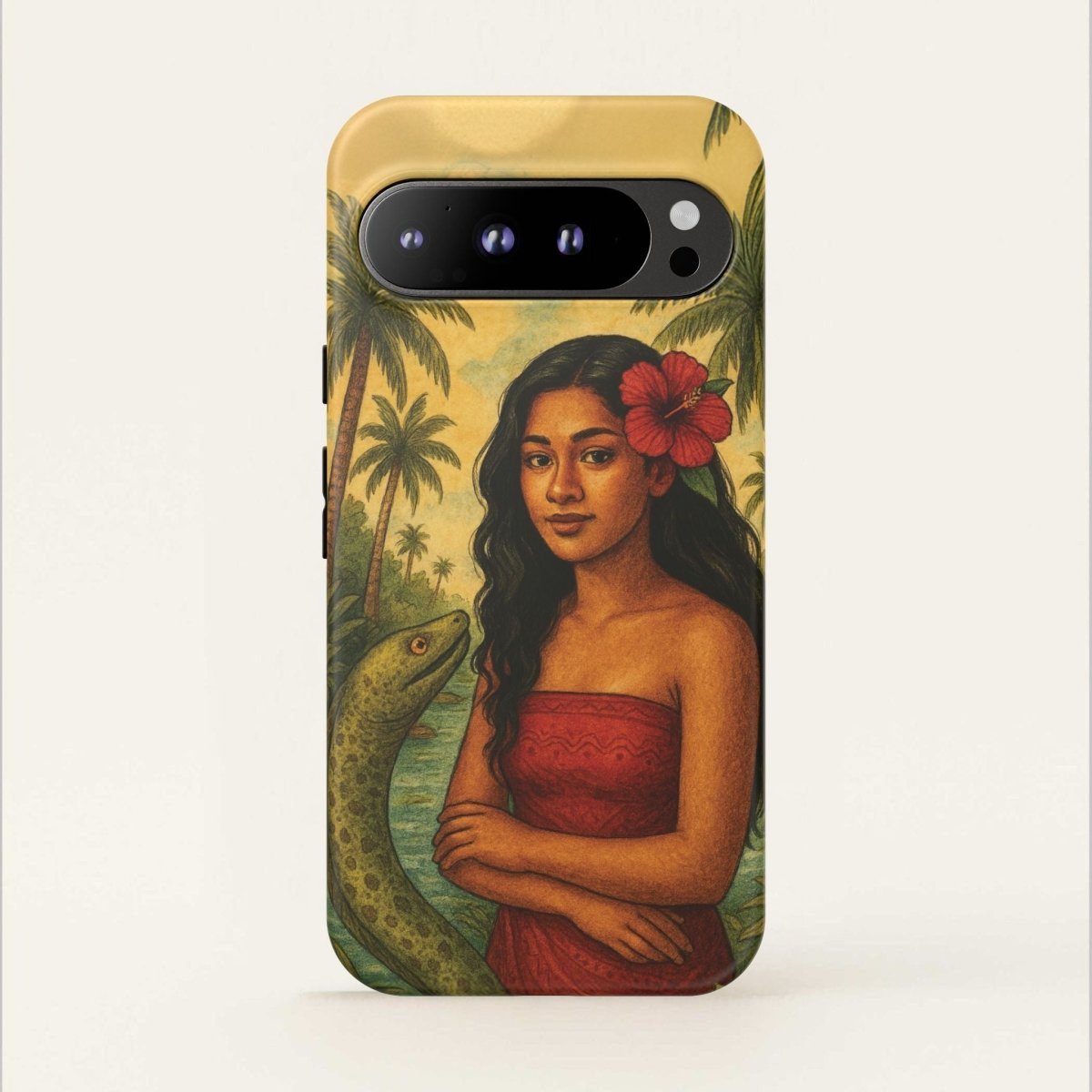 Glossy Tough Phone Case for iPhone 17 by WOYC featuring Sina & The Eel design, suitable for AU, NZ, and USA.
