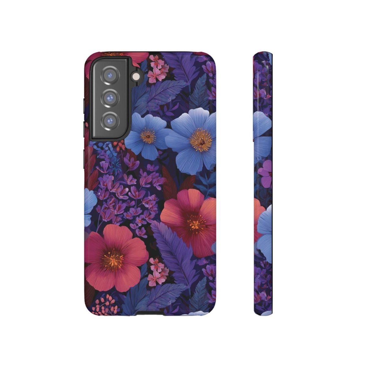 Samsung Tough Phone Case by WOYC featuring Lavender Tropics design for Galaxy S25, glossy, durable protective cover.