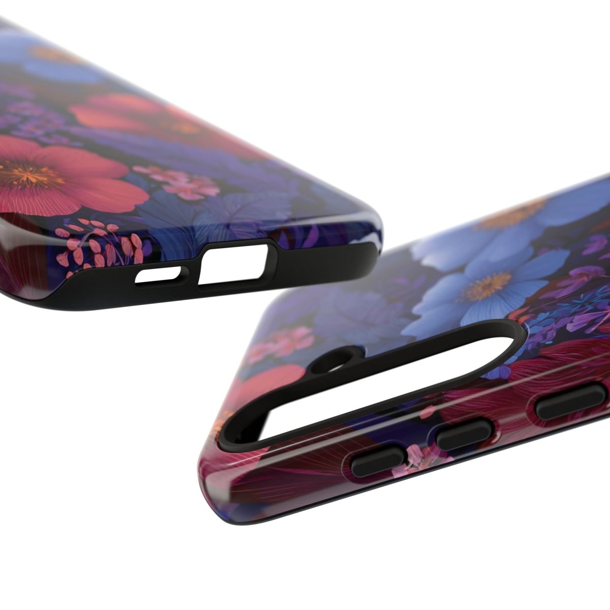 Samsung Galaxy S25 Tough Phone Case by WOYC in Lavender Tropics with glossy finish, designed for durability and style.