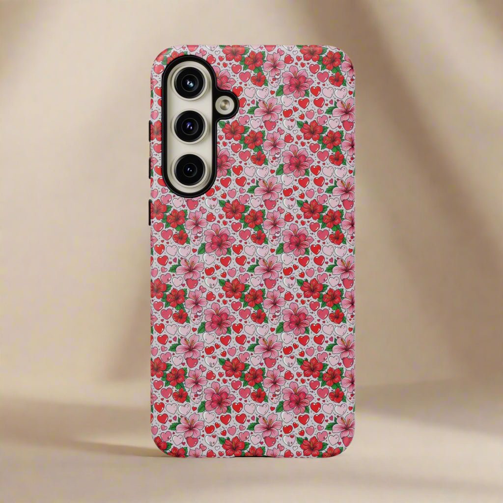 Samsung Galaxy S25 tough phone case by WOYC with Love & Aute design, glossy finish, ideal for AU, NZ, and USA markets.