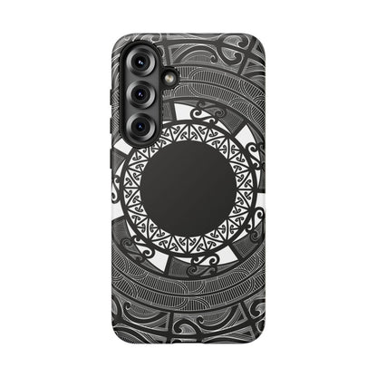 WOYC Samsung Tough Phone Case featuring a Māori design, perfect for Galaxy S25 in AU, NZ, and USA markets.