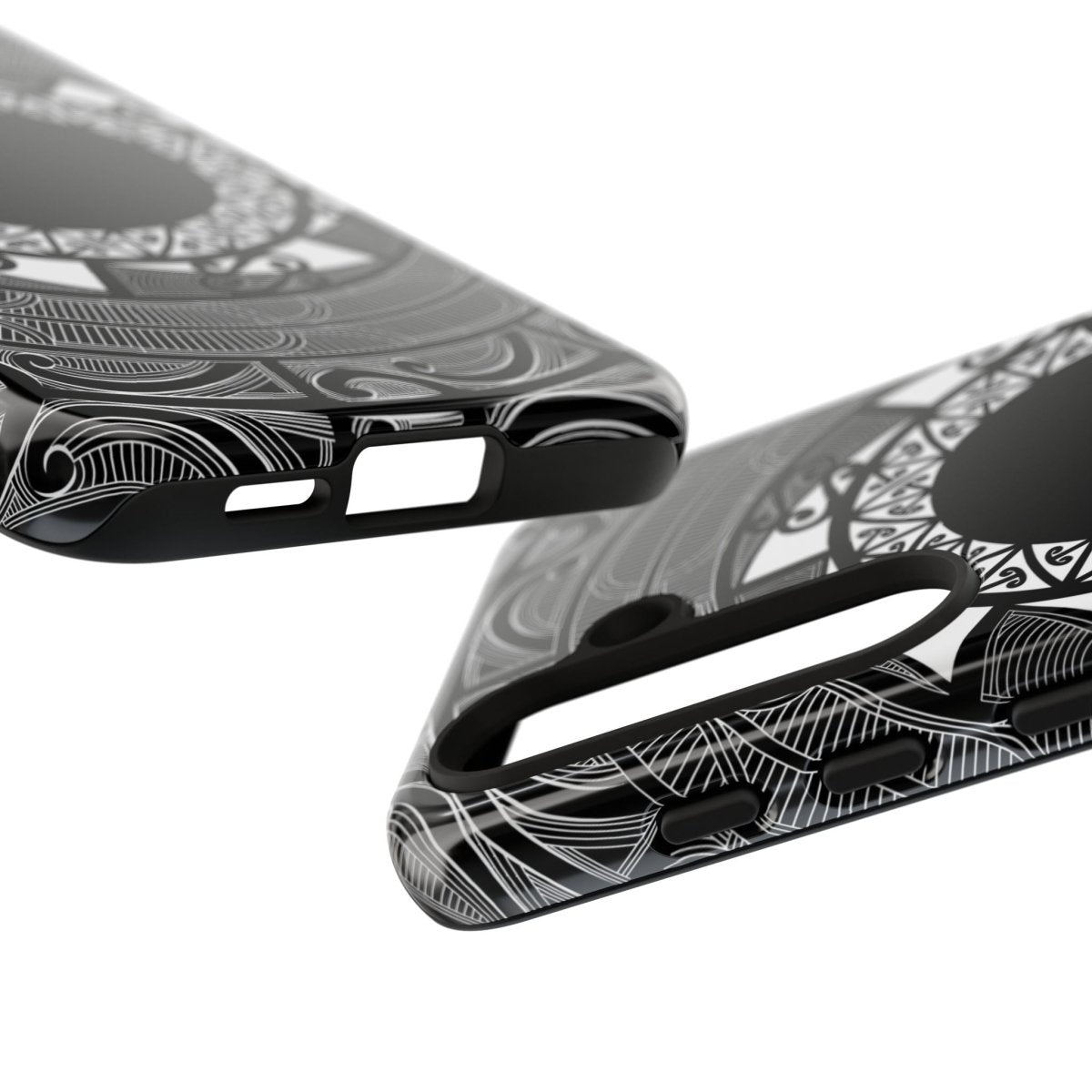 Glossy WOYC tough phone case for Samsung Galaxy S25 featuring Māori design, suitable for AU, NZ, and USA markets.