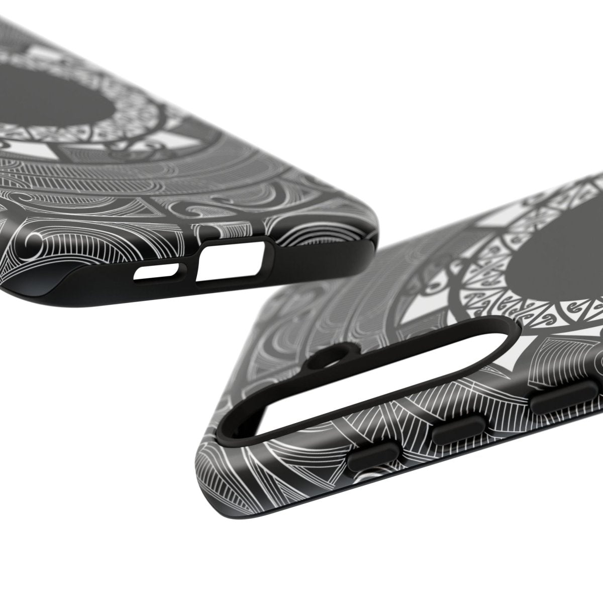 WOYC Samsung Tough Phone Case featuring Māori design for Galaxy S25, showcasing durability and style.
