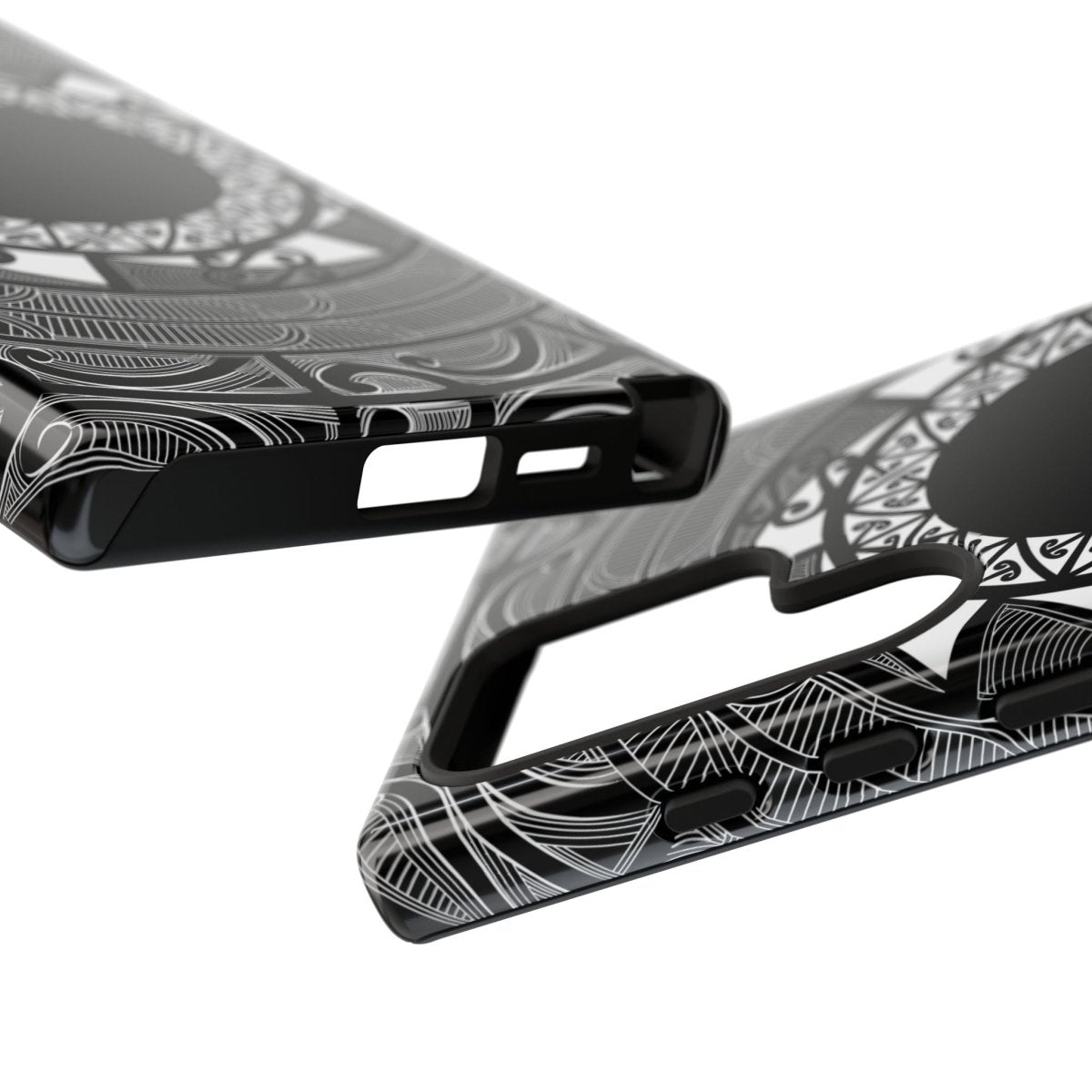 WOYC Samsung Tough Phone Case featuring Māori design, suitable for Galaxy S25, showcasing durability and style.