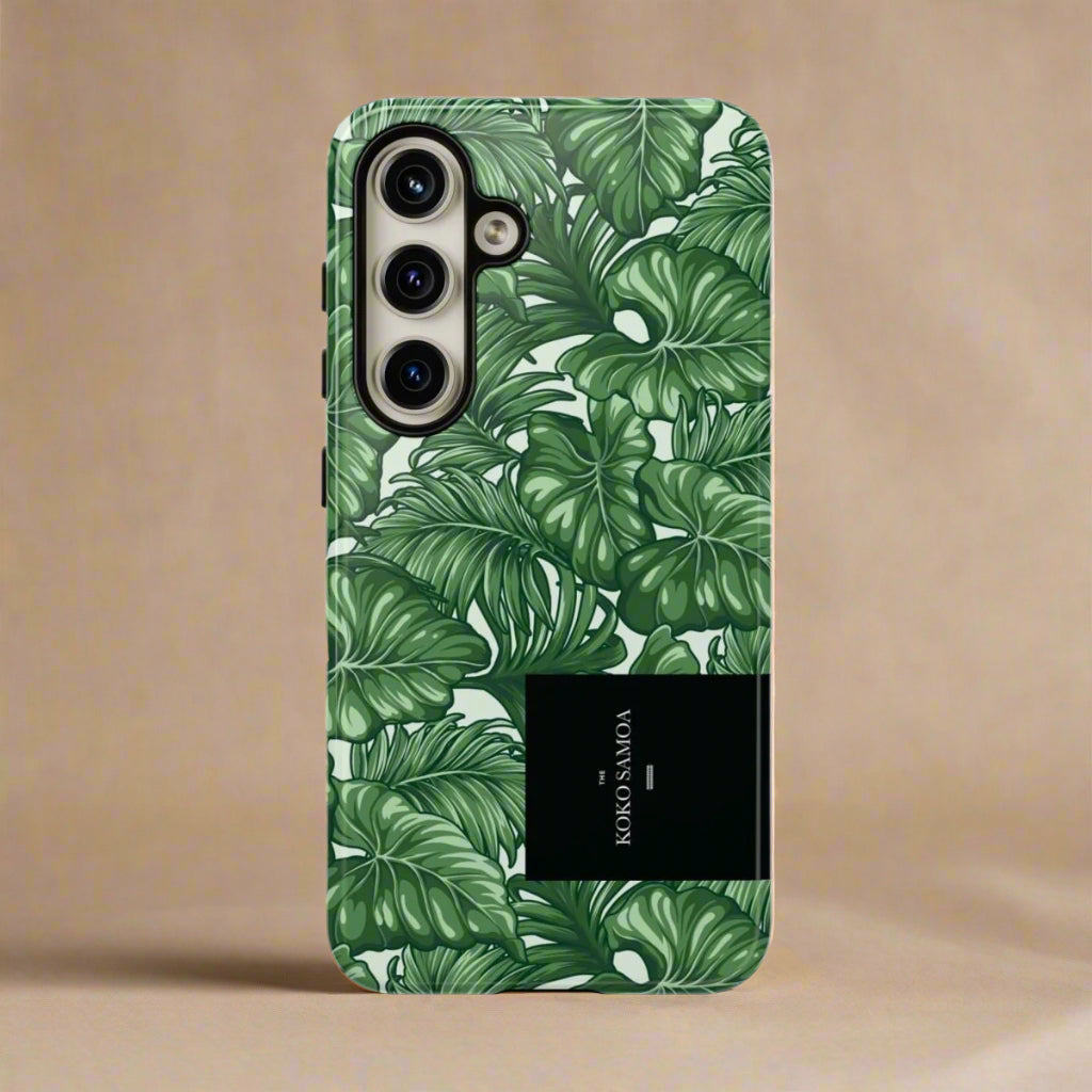 Samsung Galaxy S25 tough phone case by WOYC, glossy Saoluafata Canopy design for durable protection in AU, NZ, and USA.